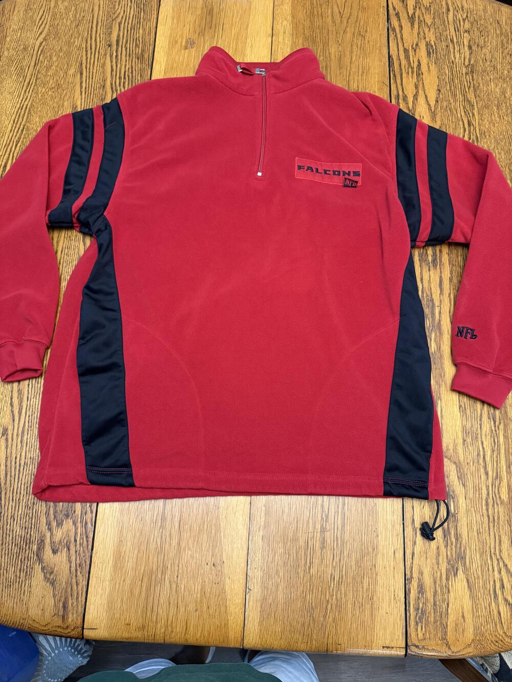 Atlanta Falcons Pullover Mens Large NFL Football Fleece Quarter Zip Vintage 90s